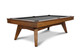 Three-quarter hero view of the Doc & Holliday Scholar Slate Pool Table on a white background | Solid maple hardwood in Heritage Maple finish with flared mid-century modern legs and black felt playfield | USA-made luxury pool table by Doc & Holliday Billiards Three-quarter hero view of the Doc & Holliday Scholar Slate Pool Table on a white background | Solid maple hardwood in Heritage Maple finish with flared mid-century modern legs and black felt playfield | USA-made luxury pool table by Doc & Holliday Billiards